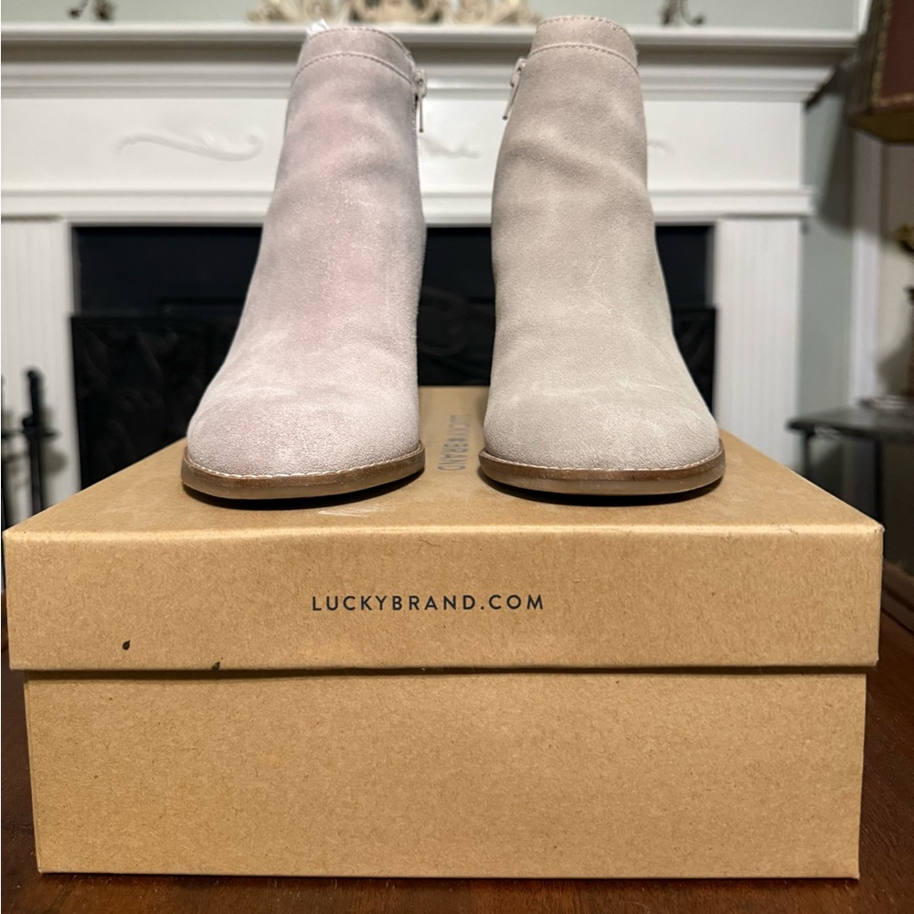 Lucky Brand Women's Gray Wedge Bootie